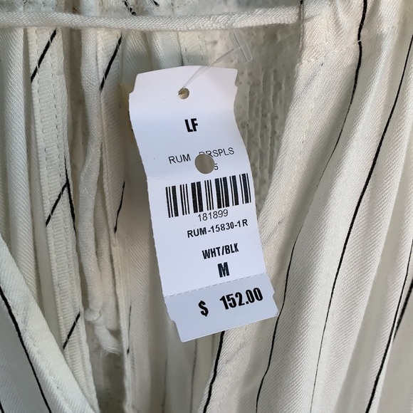 LF Rumor Cotton Cut Out Striped Romper sz M - Picture 3 of 6